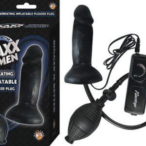 MAXX MEN INFLATABLE VIBRATING LOVE PLUG – BLACK