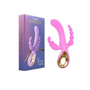 Vibrador triple Trento Majestic de Camtoyz, color lila, con diseño ergonómico