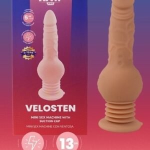 Dildo realista Velosten RAW Pro con empuje, vibración, ventosa, resistente al agua y recargable