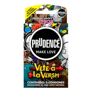 Condones Prudence Vete a La Versh Sabor y Color Chicle