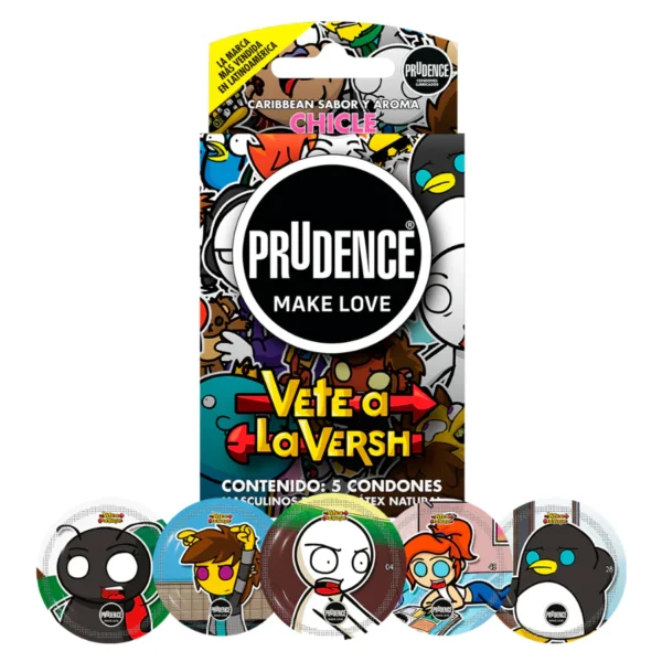 Condones Prudence Vete a La Versh Sabor y Color Chicle - Image 2