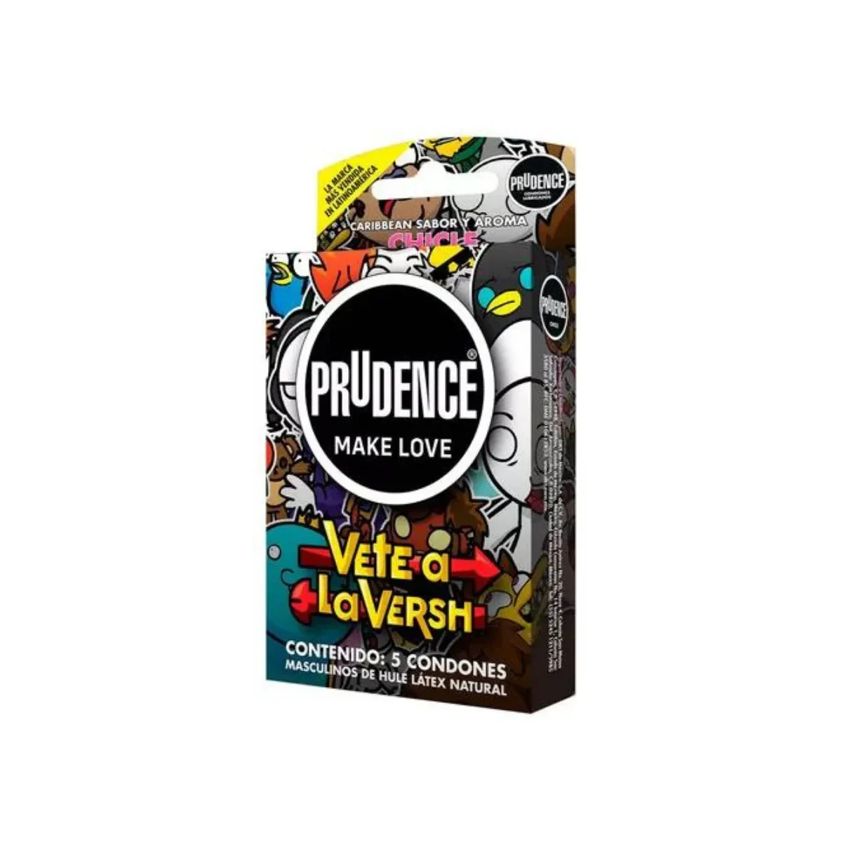 Condones Prudence Vete a La Versh Sabor y Color Chicle - Image 5