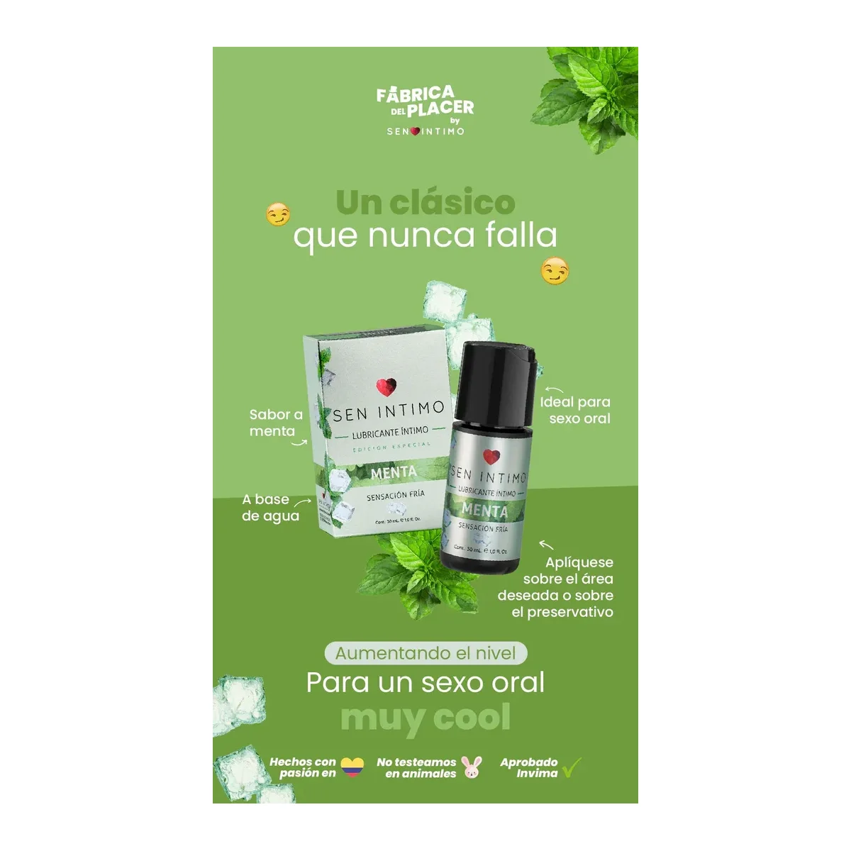 Lubricante Menta X 30 Ml Sen Intimo - Image 4