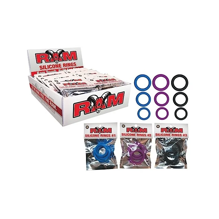 RAM SILICONE RINGS POP BOX –BLUE