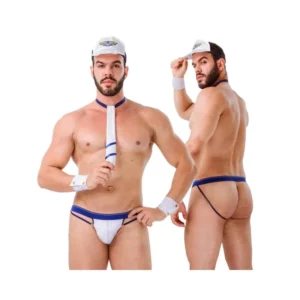 Disfraz Sensual Capitán Atrevido Hombre - Lencería Roleplay 4 Pzas