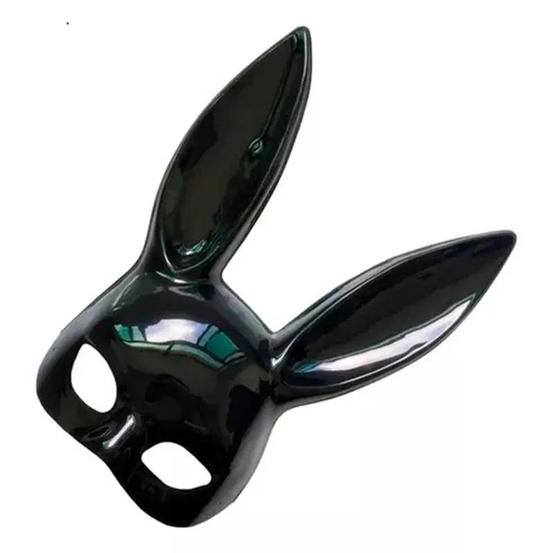 Máscara de Coneja Negra Rígida - Accesorio para Fantasía y Rol - Image 3
