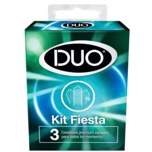 Preservativo Duo Kit Fiesta x3 - Variedad y Placer Seguro