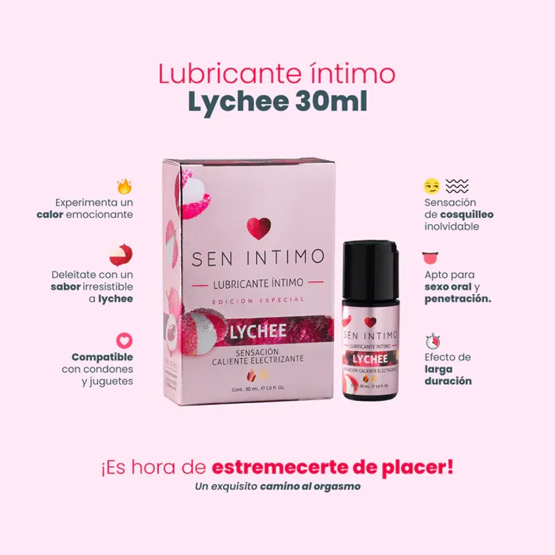 Lubricante Lychee Efecto Calor Electrizante - Sen Intimo - Image 3