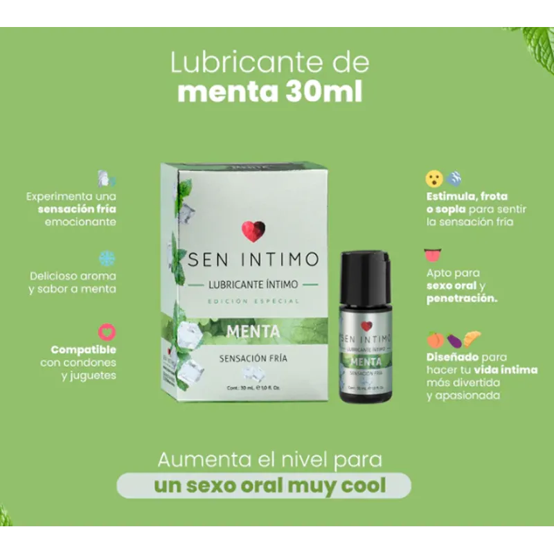 Lubricante Íntimo Menta Fría Sen Intimo - Efecto Refrescante - Image 3