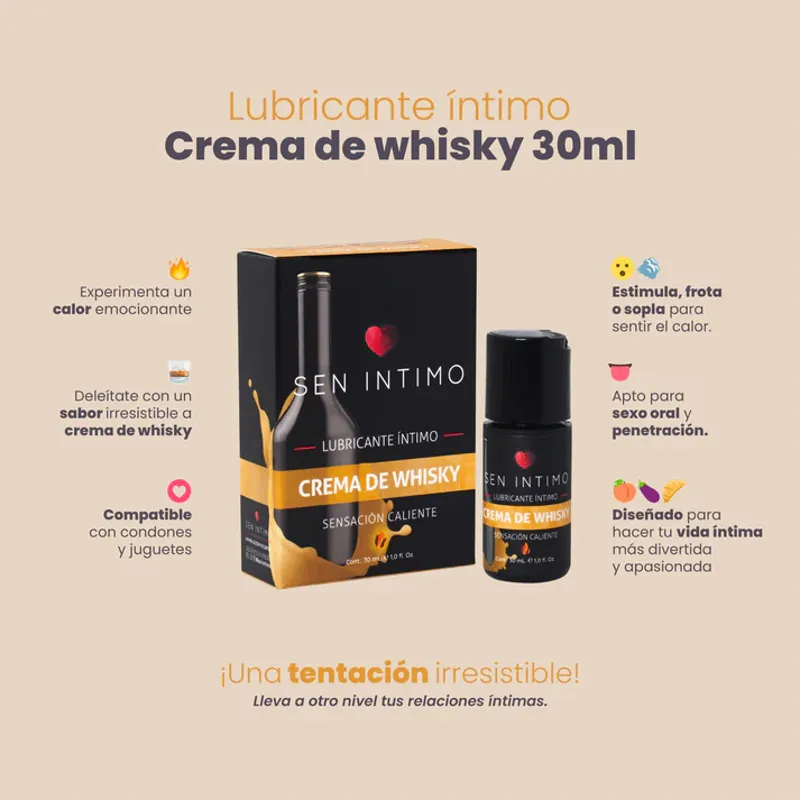 Lubricante Crema de Whisky Caliente - Sabor y Sensación 30ml - Image 3