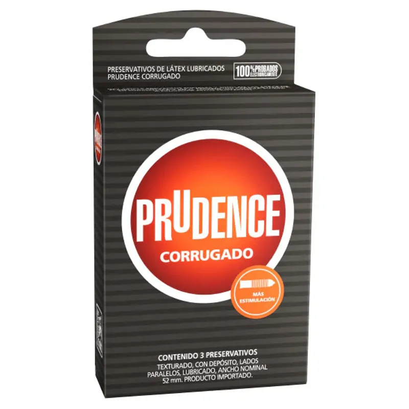 Condón Prudence Corrugado - Placer Texturizado 1 Unidad
