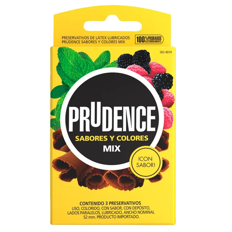 Condón Prudence Mix Sabores y Colores - Placer Divertido