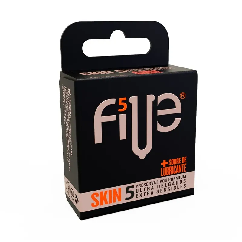 Condón Five Skin Ultra Delgado - Sensación Natural Piel a Piel