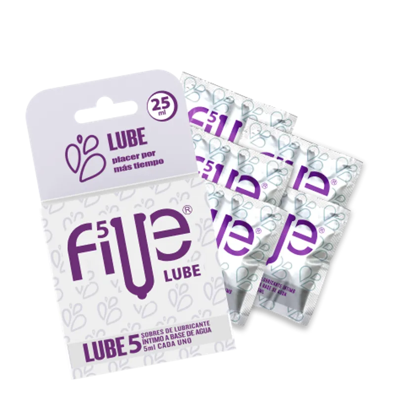 Lubricante Íntimo Lube Five Sachet - Base Agua y Sedoso
