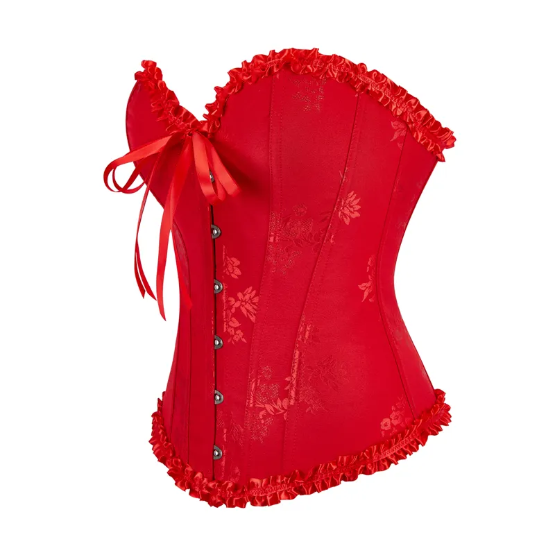 Corset Rojo Palacio 12 Varillas - Figura Reloj de Arena - Image 3