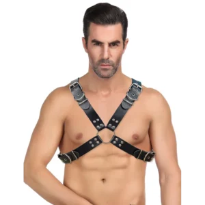 Arnés de Pecho Ajustable Cuero PU - Estilo Punk Bondage