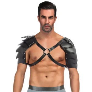Harness de Pecho Ajustable Cuero PU Hombre - Estilo Gladiador