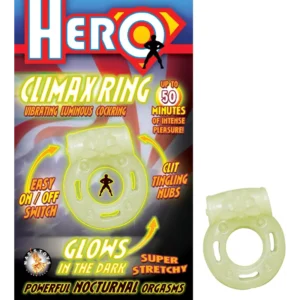 Anillo Vibrador Hero Climax Brilla en la Oscuridad - Nasstoys