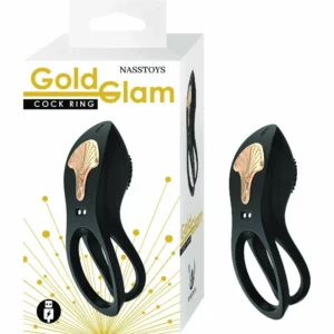 Anillo Vibrador Doble Gold Glam - Potencia y Lujo